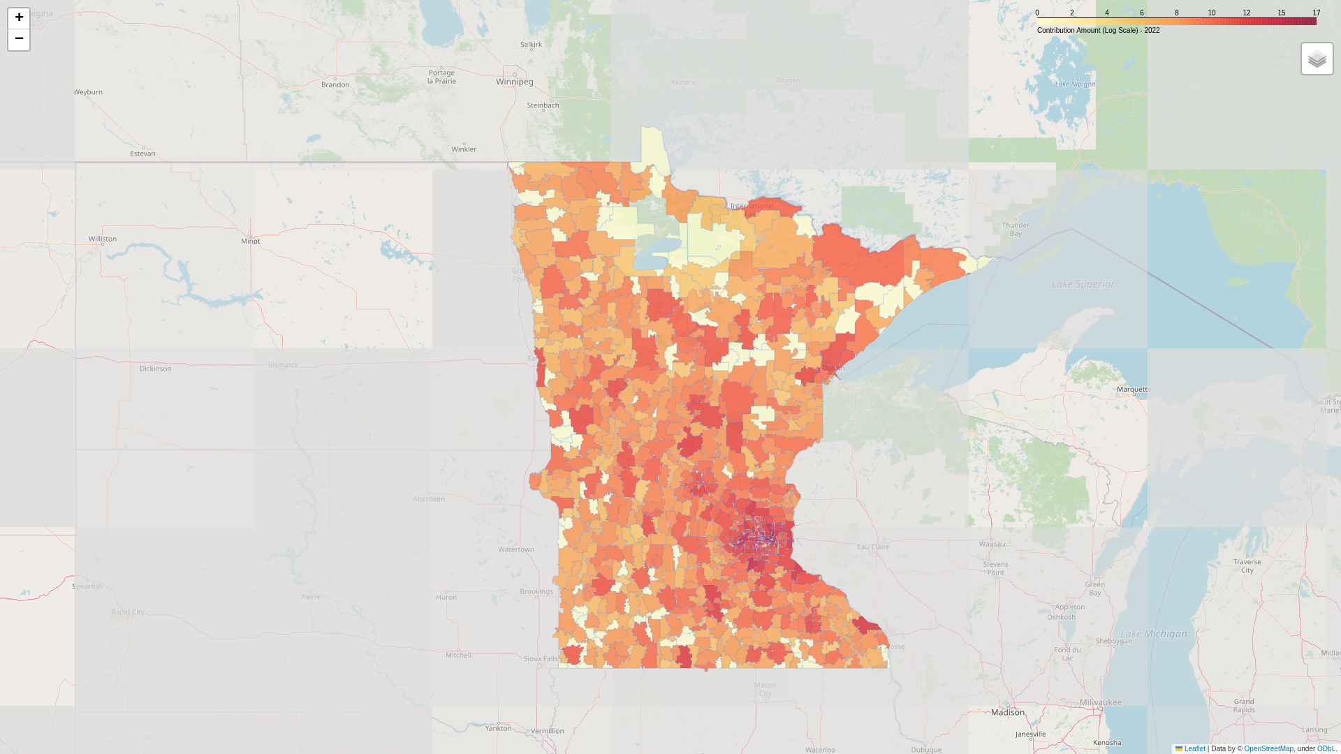 Mapping Minnesota Campaign Contributions: A Zip Code Perspective